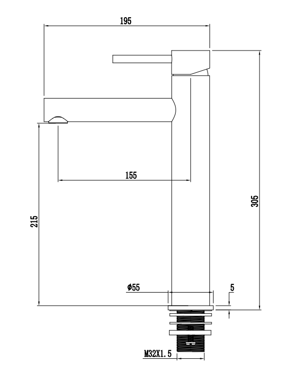 Mua Extended Basin Mixer