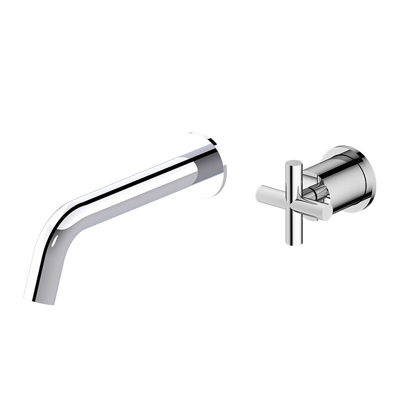 Grace Wall Spout Cross Progressive Mixer | Chrome | Taffner Interiors