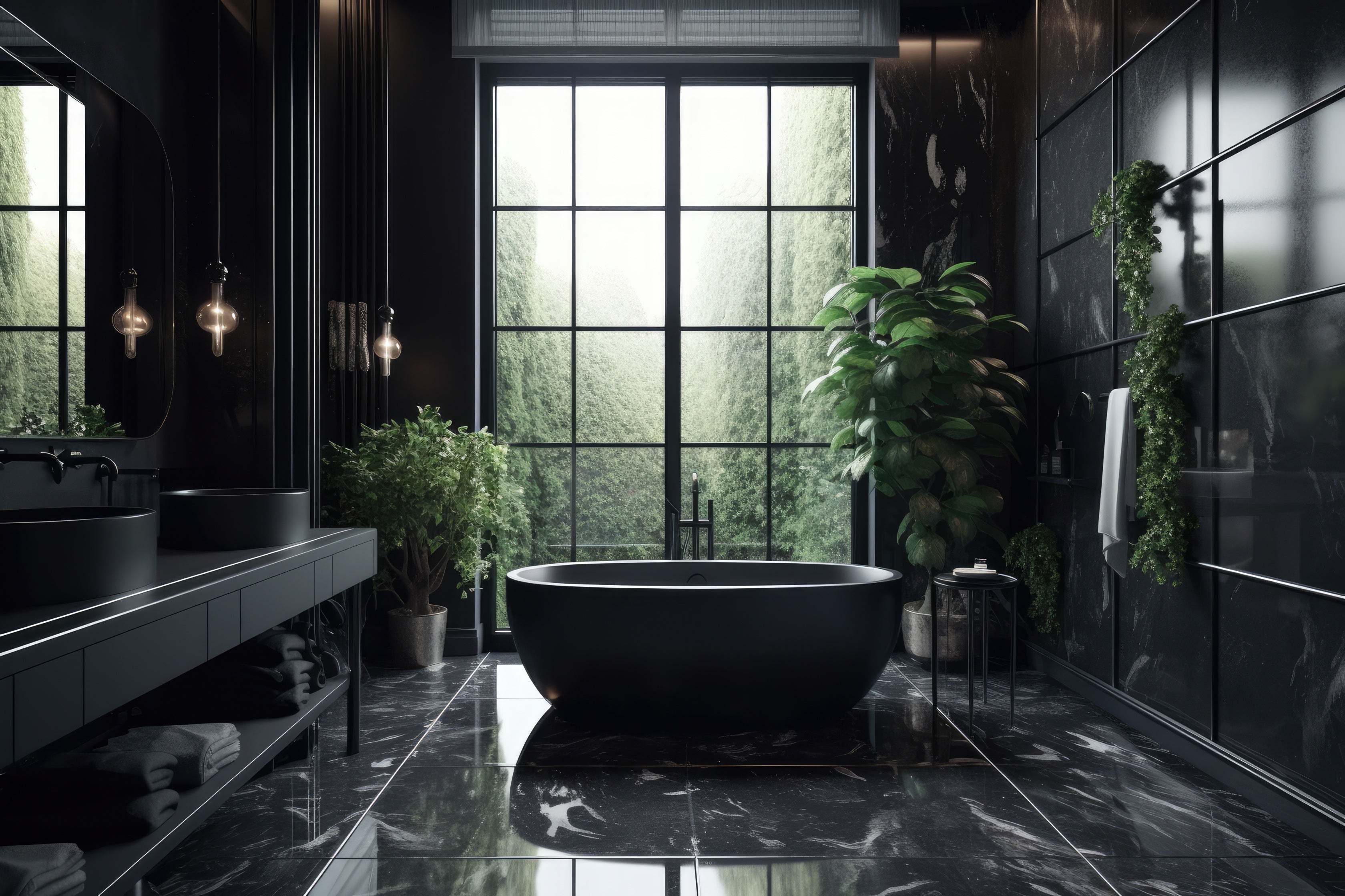 Stylish Bathroom Ideas for Black Tapware