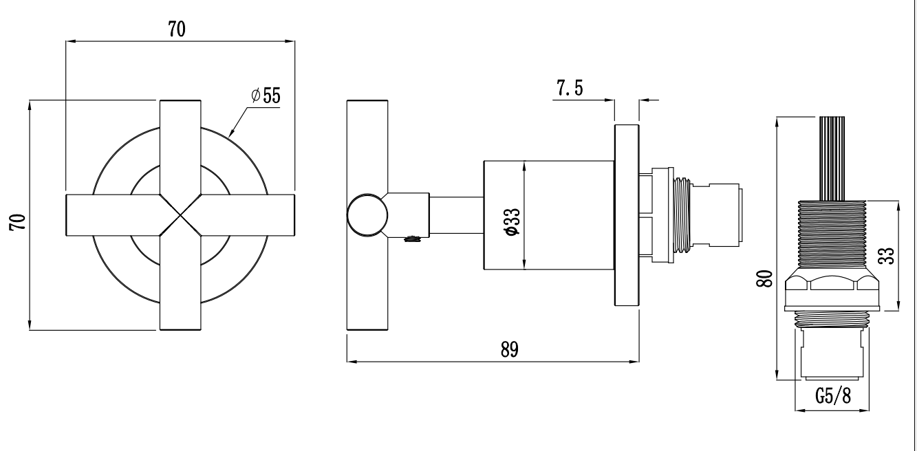 Grace Wall Double Mixer | Dimensions | Taffner Interiors