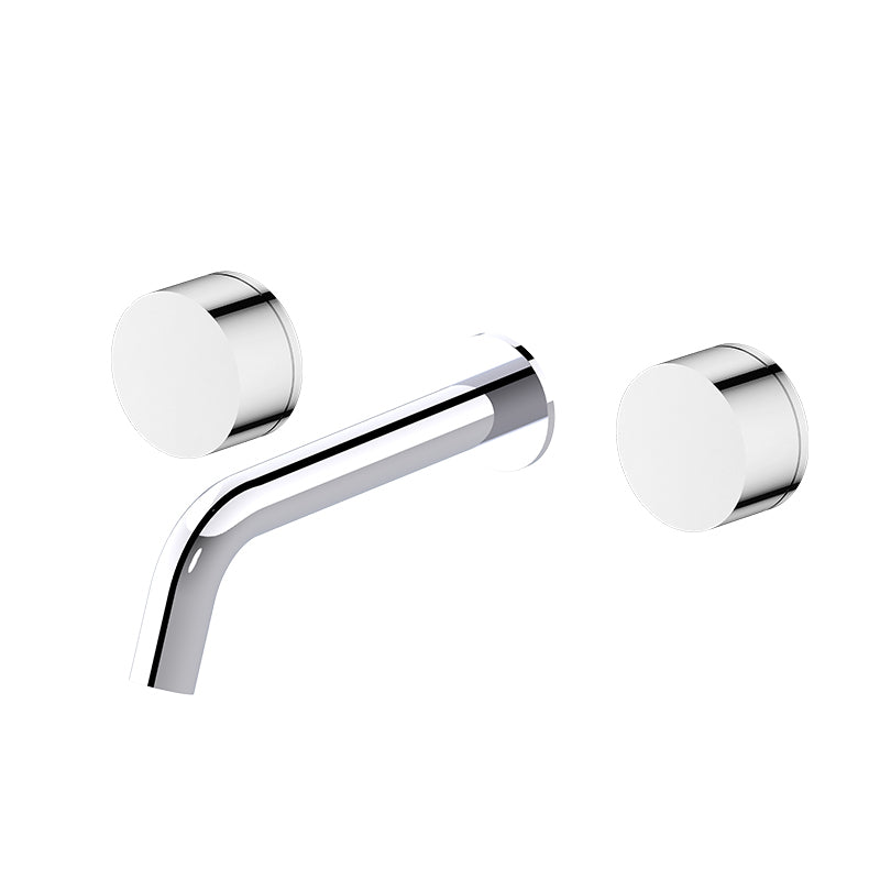 Anima Wall Spout Double Round Mixer - Chrome - Taffner Interiors