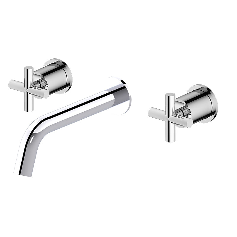 Grace Wall Spout Cross Mixer - Chrome - Taffner Interiors Australia